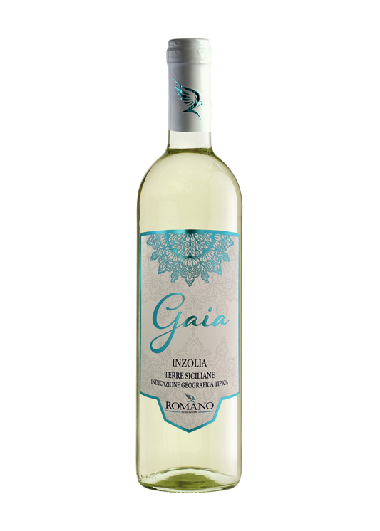Organic Inzolia Terre Siciliane I.G.P. “Gaia” 2023 white wine from Sicily, Italy – available in Toronto & Ontario