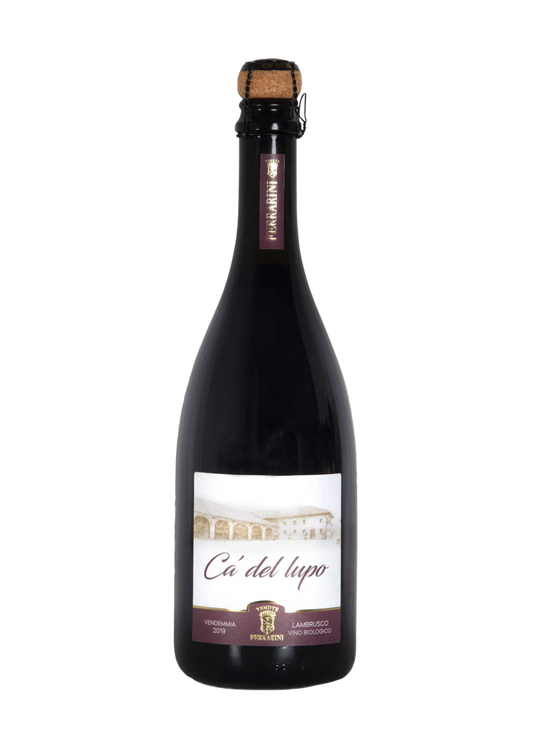 Lambrusco Grasparossa D.O.C. Brut Ca’ del Lupo 2022 sparkling red wine from Emilia-Romagna, Italy – available in Toronto & Ontario