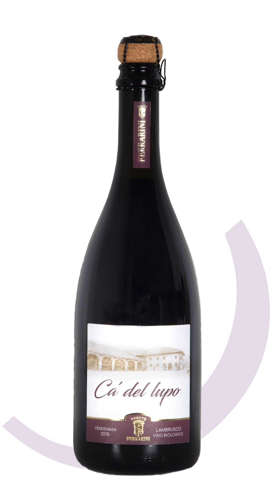 Organic Lambrusco Grasparossa D.O.C. Brut Ca’ del Lupo 2022 sparkling red wine from Emilia-Romagna, Italy – available in Toronto & Ontario