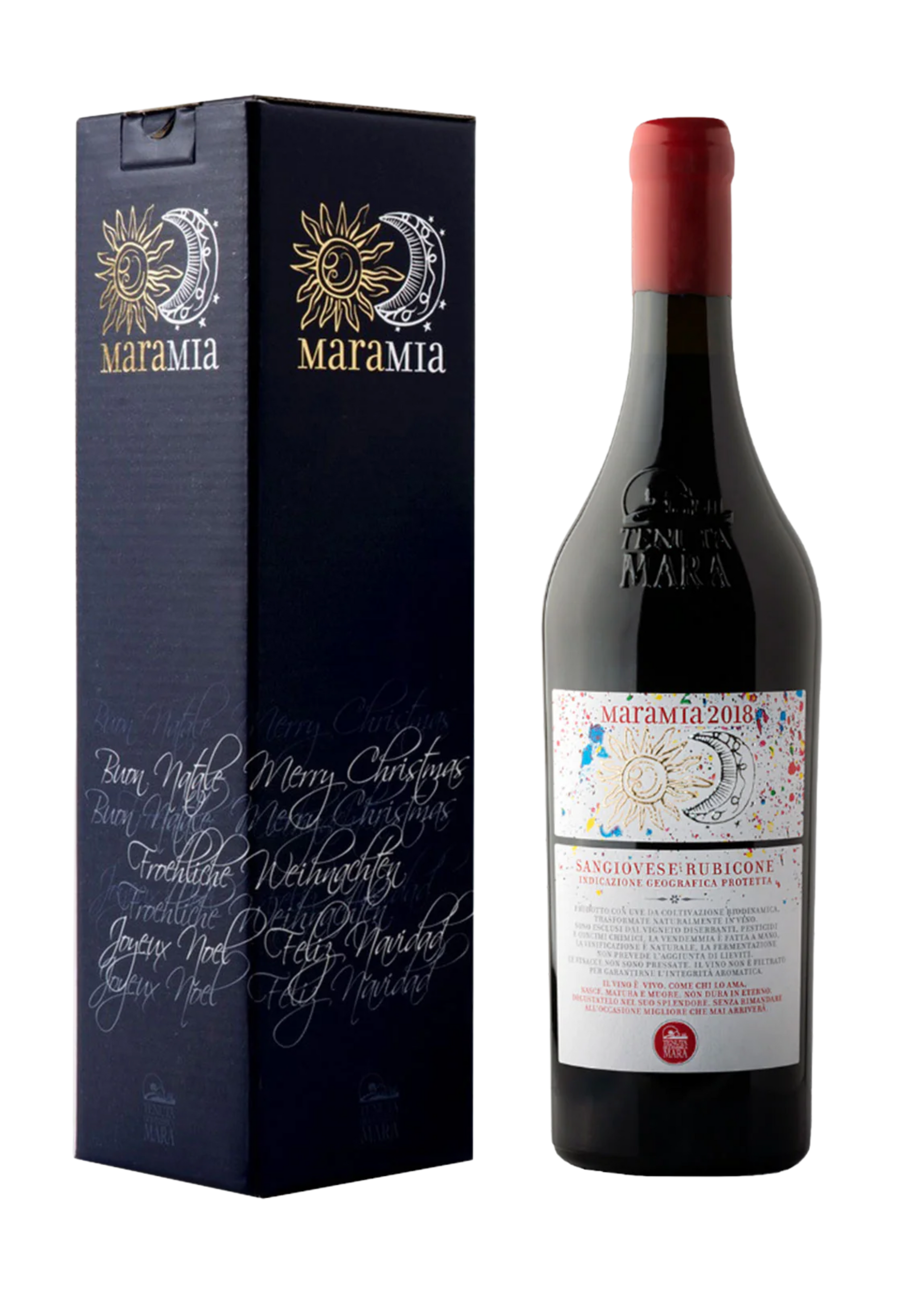 Sangiovese I.G.T. Rubicone Maramia 2017 red wine gift box from Emilia-Romagna, Italy – available in Toronto & Ontario