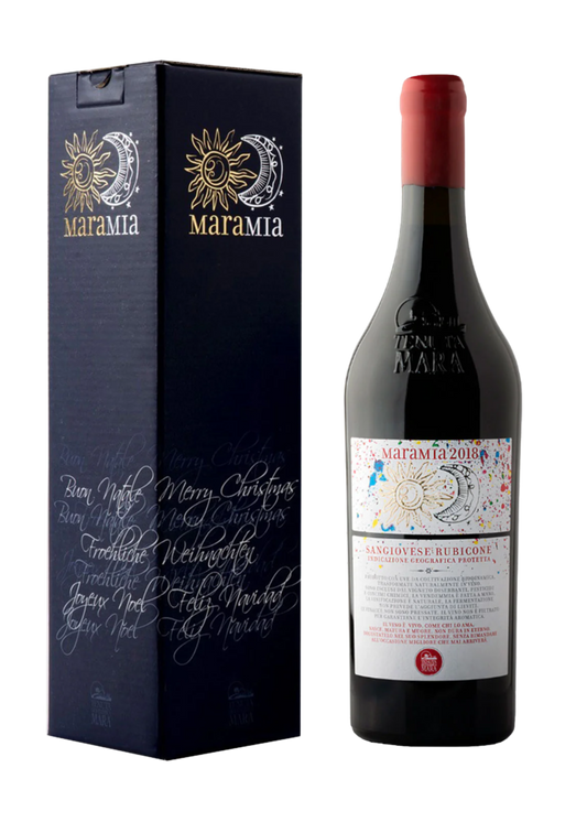 Sangiovese I.G.T. Rubicone Maramia 2017 red wine gift box from Emilia-Romagna, Italy – available in Toronto & Ontario