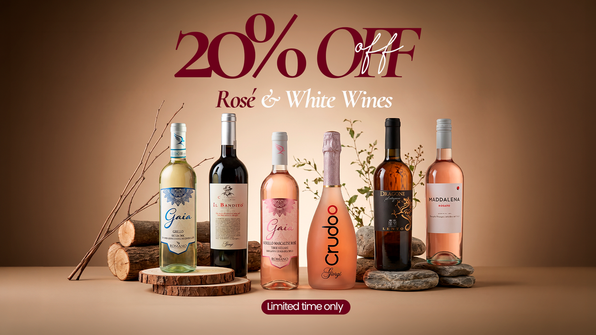20% off Rosé & White Wines. Limited time only.